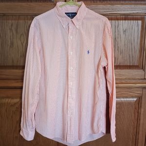 Ralph Lauren Mens Stripped Button Up Dress Shirt
